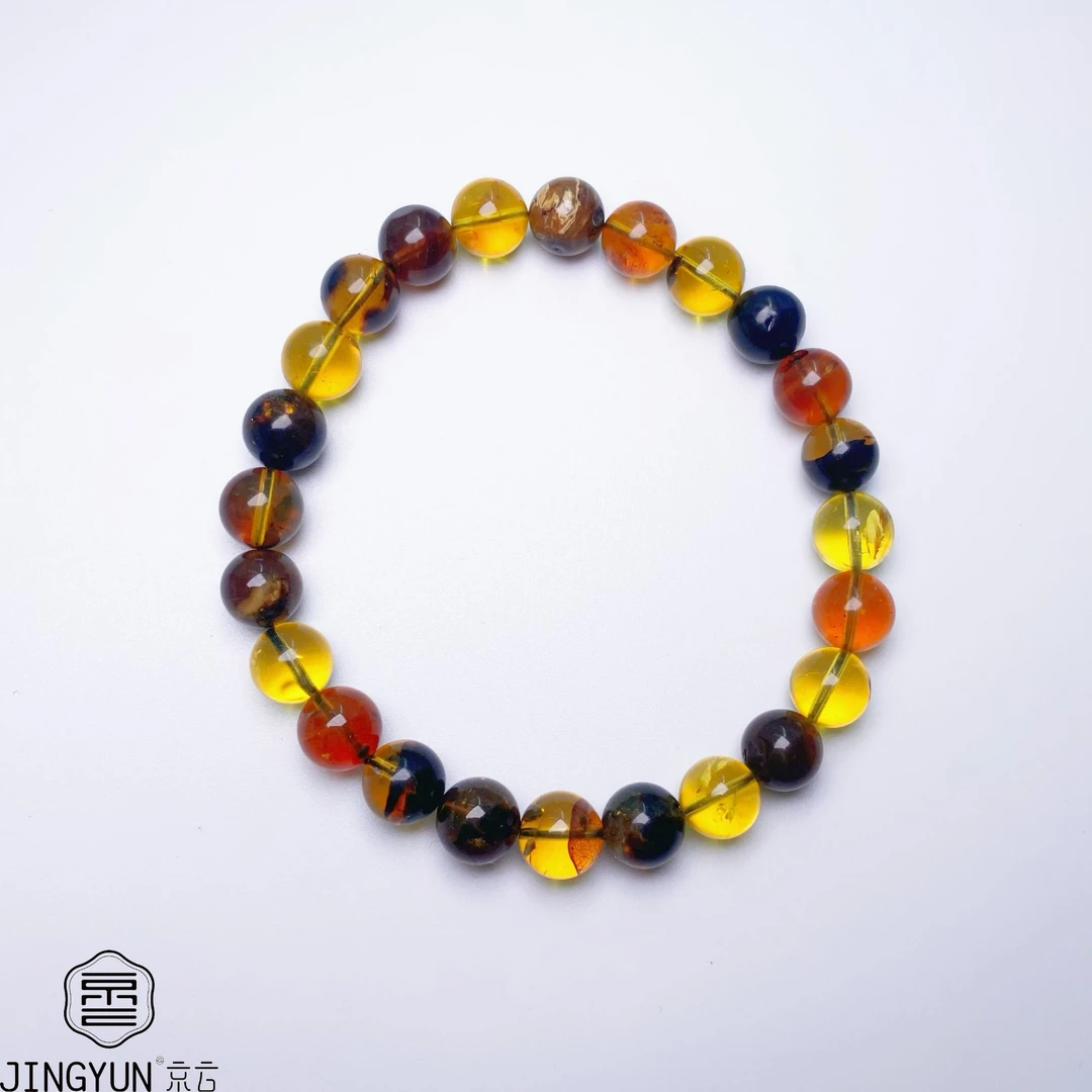 灵草多宝手串琥珀精致高级男女手工轻奢时尚百搭彩色珠珠单圈