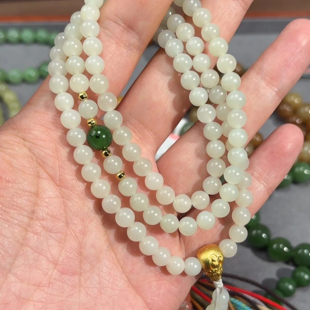 和田玉手串未镶嵌萧**堂