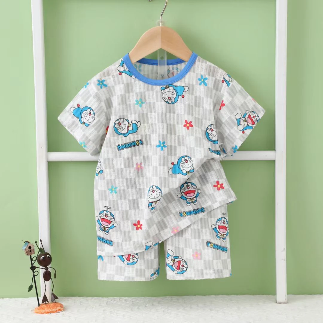 98棉空气层短袖套装（90-120）