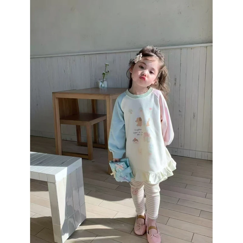 橘止皮【现货】CK251308儿童春季新款女童打底裤