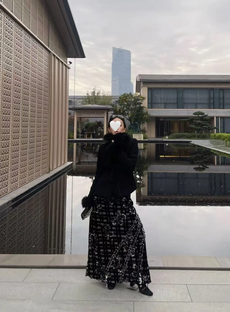 仙酷氛围 碎花半裙