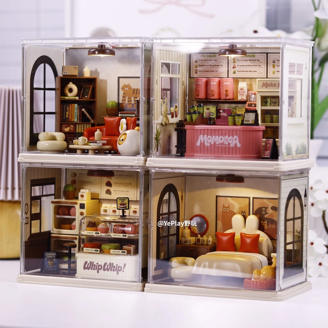 【野玩】拼装DIY小屋微缩模型积木摆件超级世界玩具礼物女治愈摆件