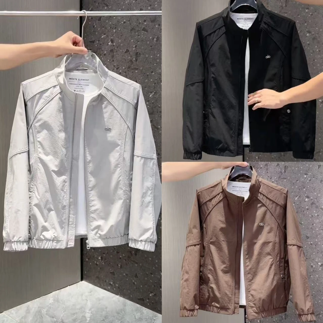 秋季新款简约纯色立领潮流休闲时尚男士外套