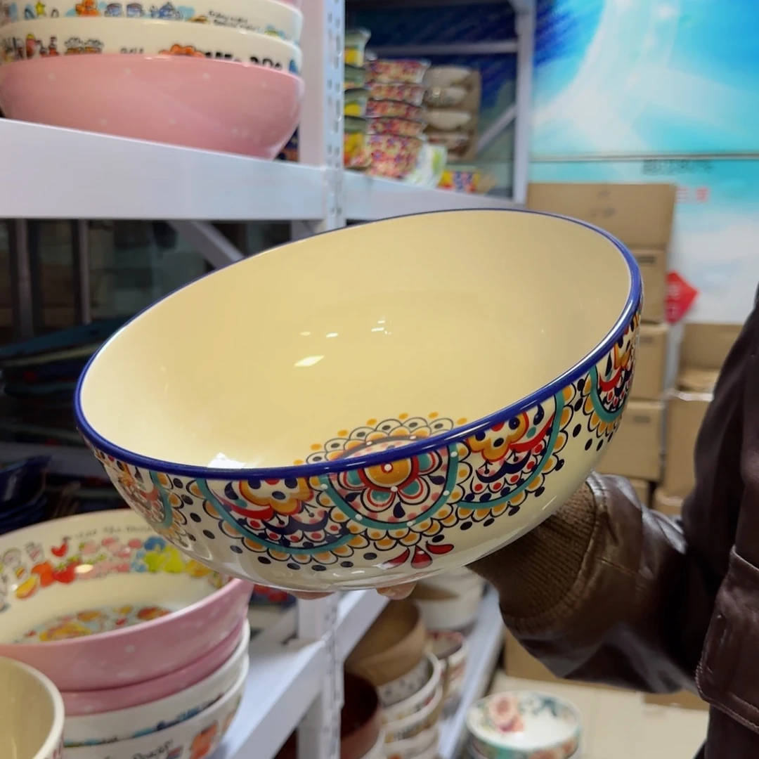 瓷片卡拉11英寸大盆一只