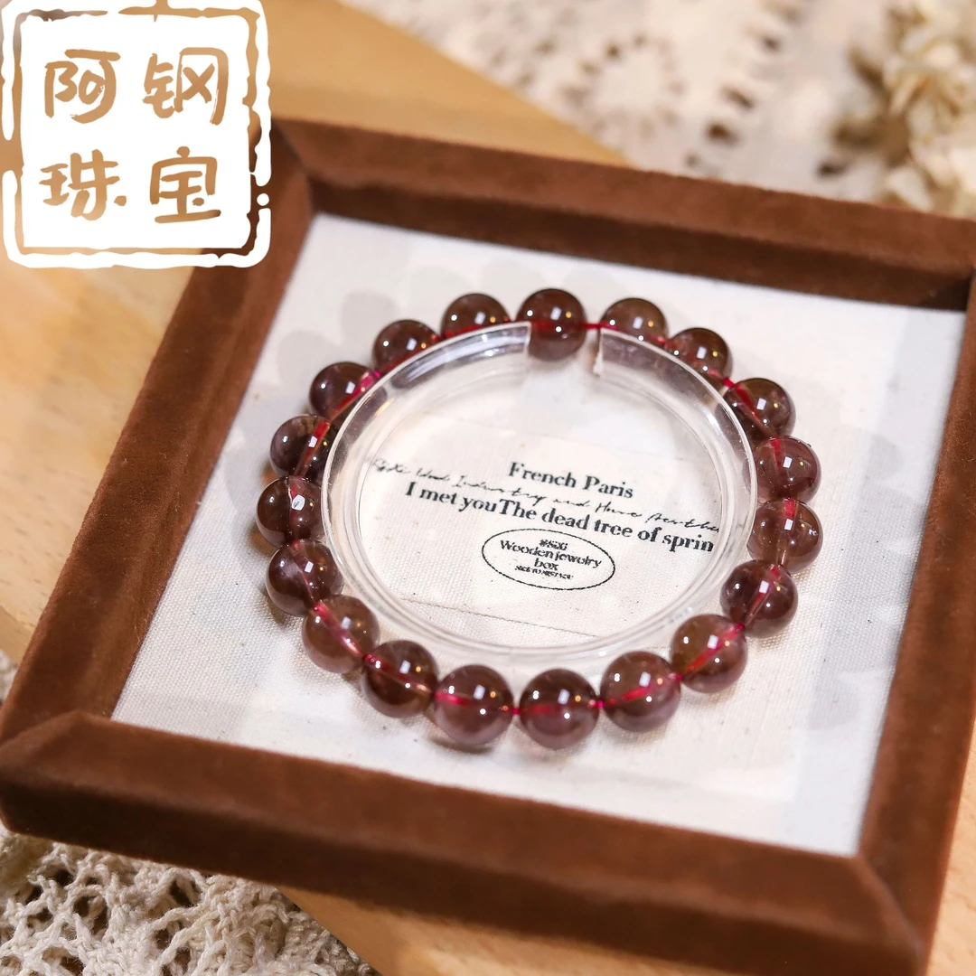 【稀缺】天然老矿玉化红极光23高品稀缺时尚手串JG180多样性发其一