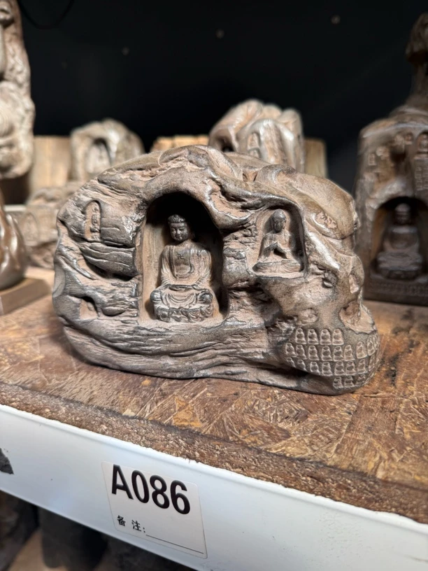 高端复古摩崖石窟摆件