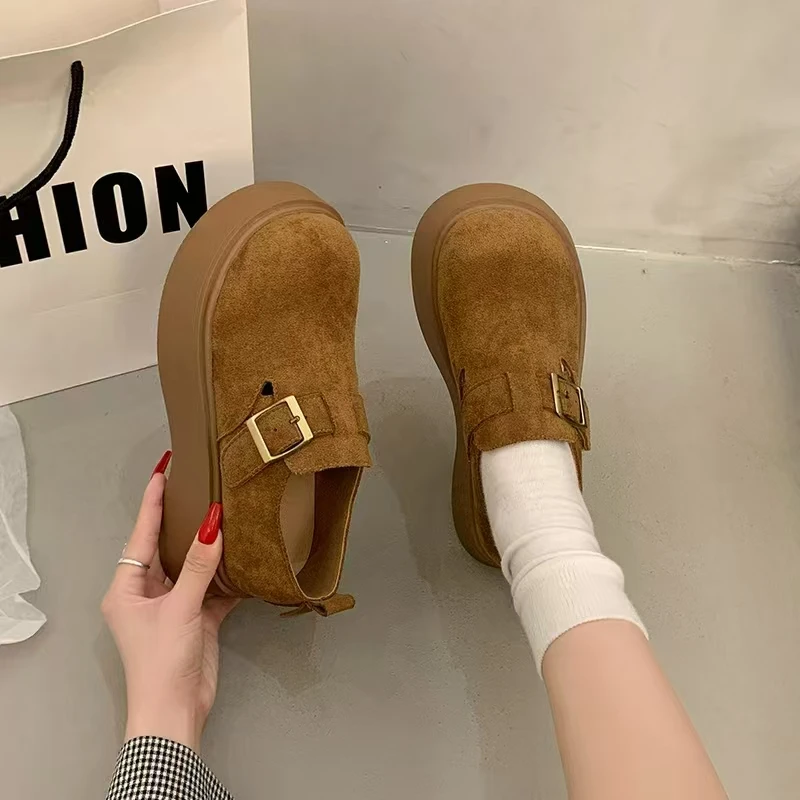 512女士厚底勃肯鞋软皮软底休闲百搭款2025新款四季女鞋