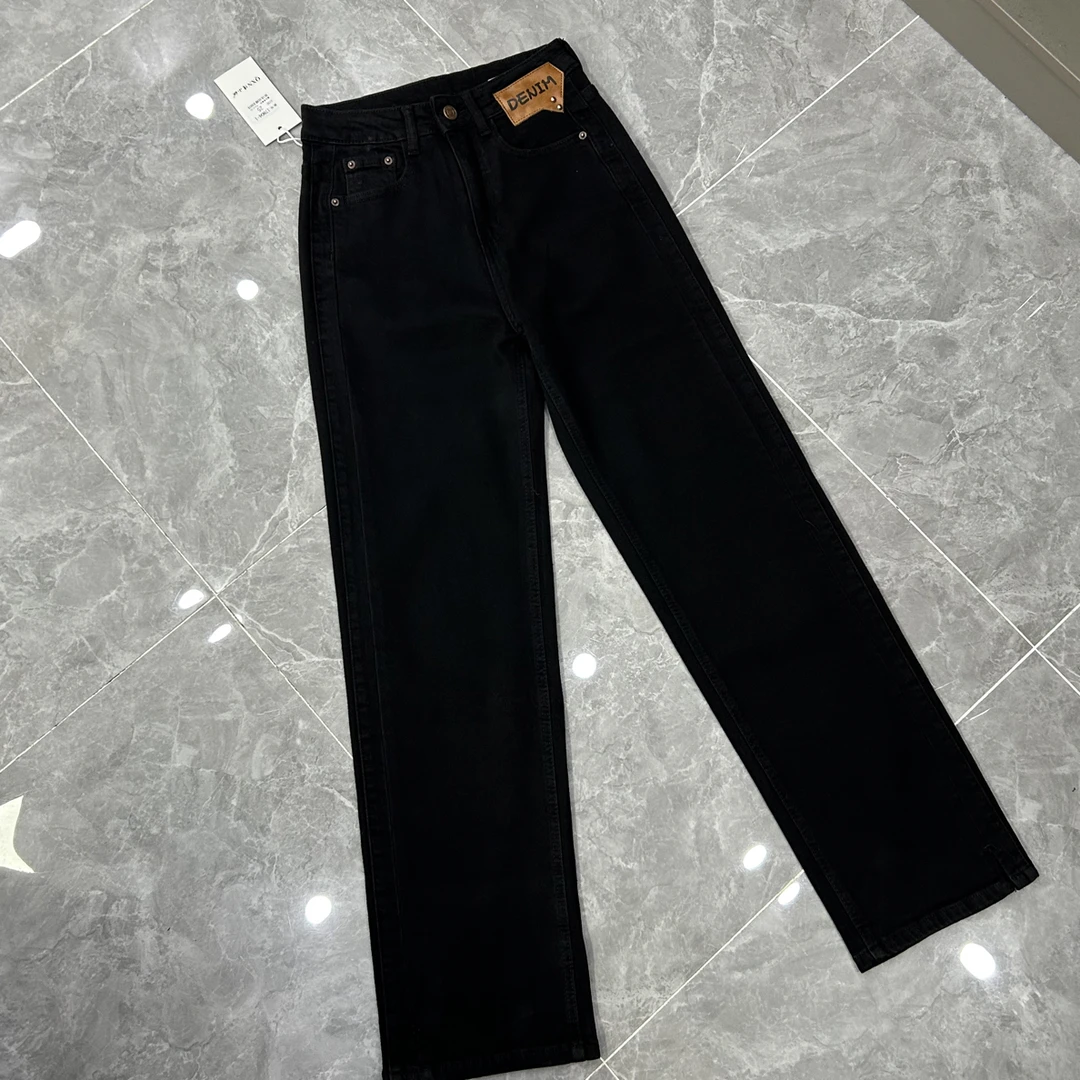 【芸姐】17804-1倩小妞品牌高货加绒四面弹显瘦窄版直筒裤