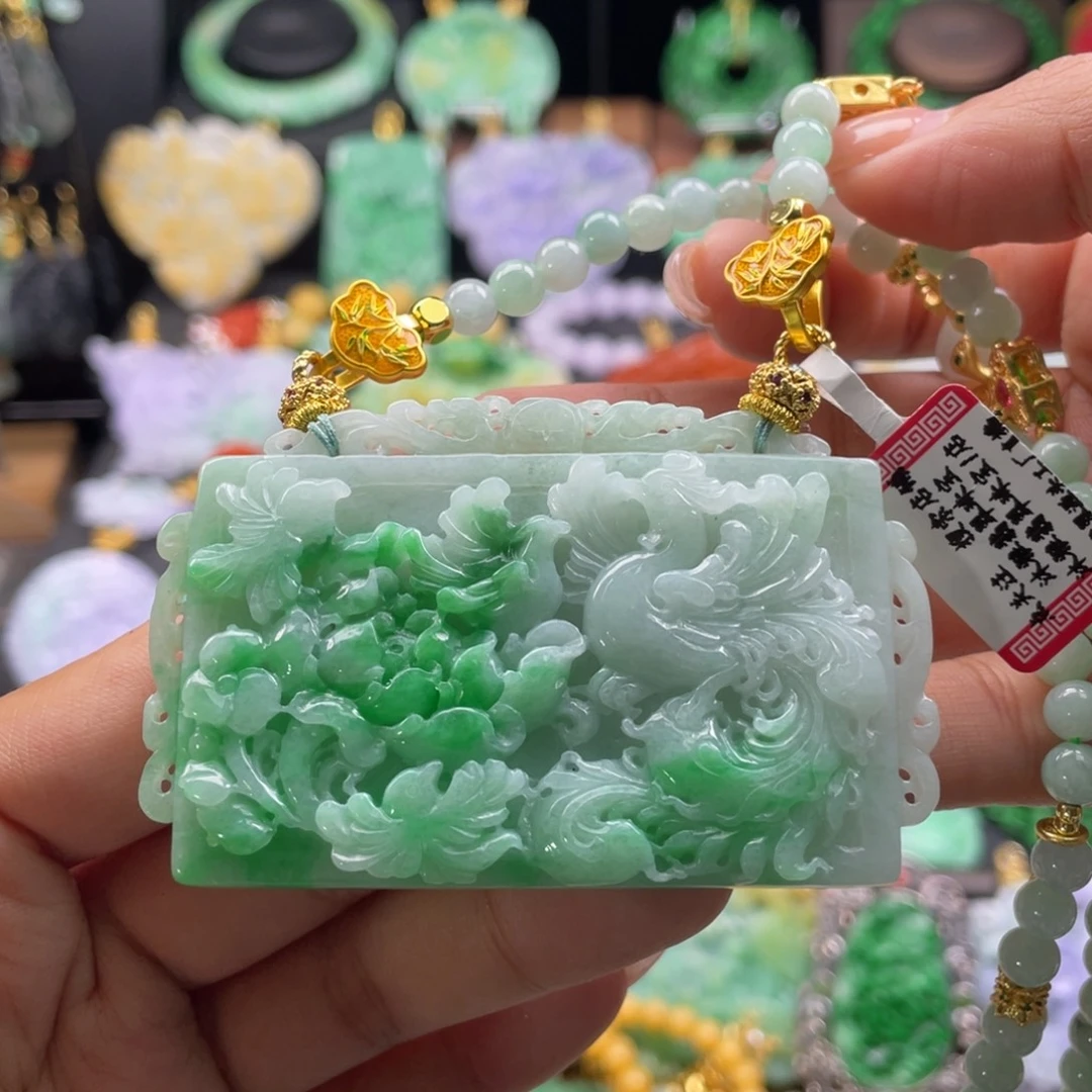 翡翠未镶嵌颈饰代编织