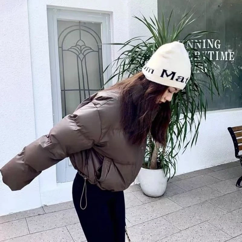 短款棉服女免洗pu皮2025冬季新款小个子宽松立领面包服潮流外套