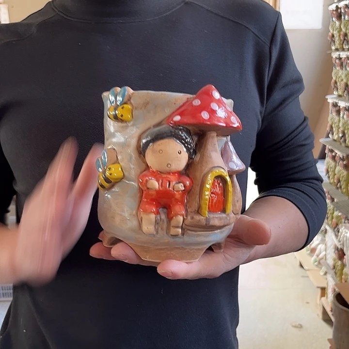 粗陶材质多肉花盆