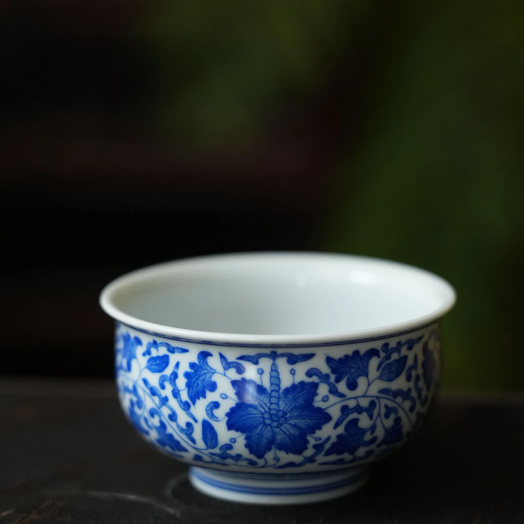 【雲梦】月造见物-重工缠枝莲炉式杯