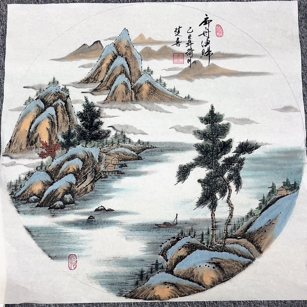 国画绘画作品多次参加全国