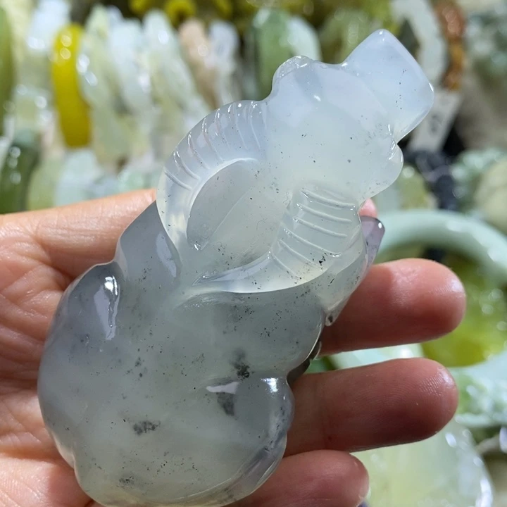 岫玉未镶嵌岫玉手把