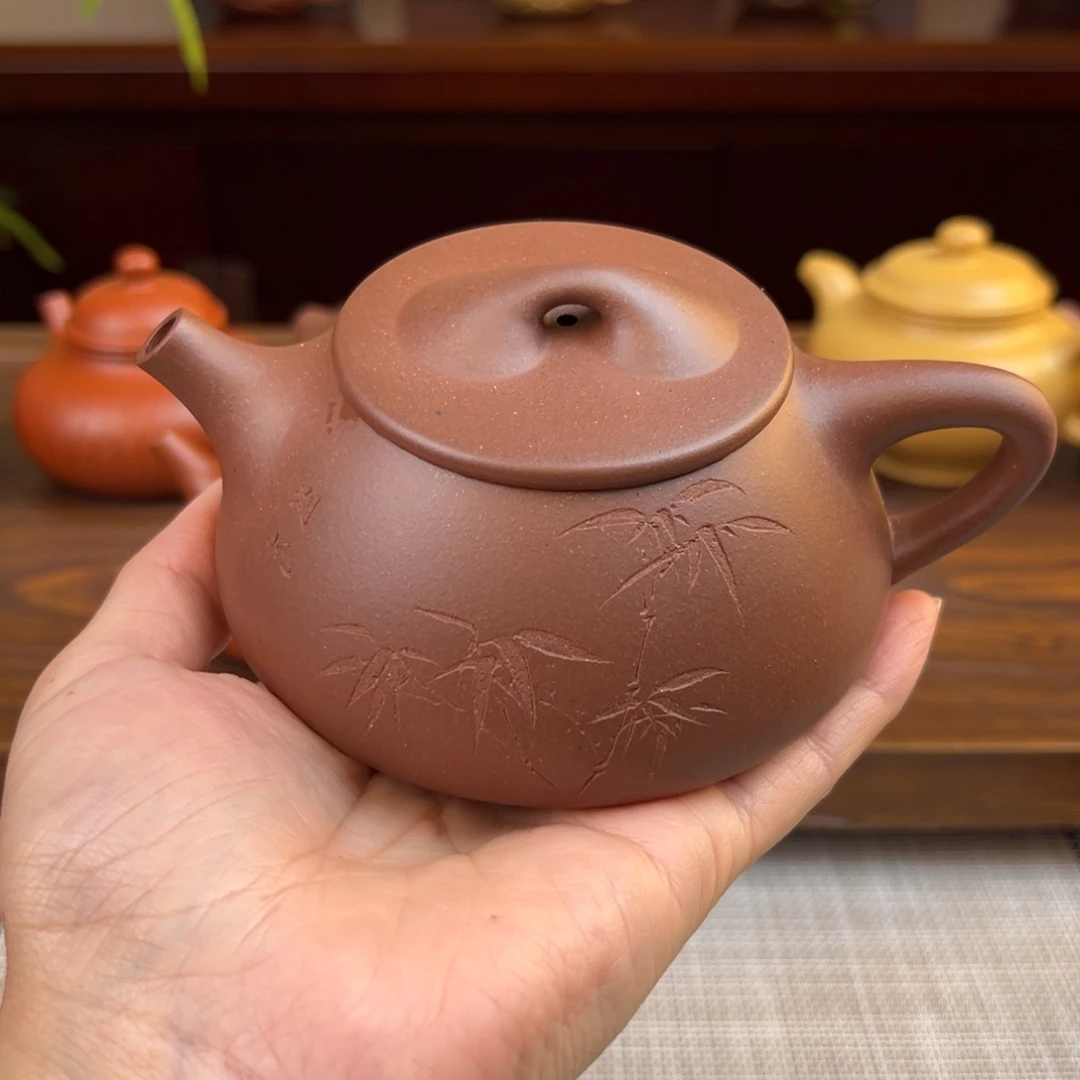 紫砂茶壶底槽清景州石瓢全手270cc