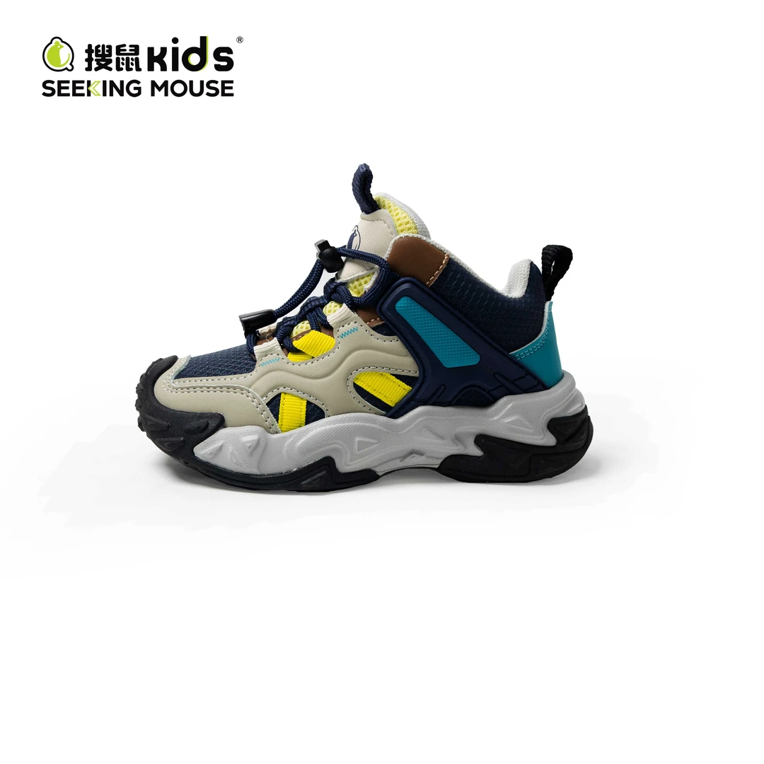 【26-36码】搜鼠童鞋SEEKING MOUSE 男女童皮面防水减震儿童运动鞋