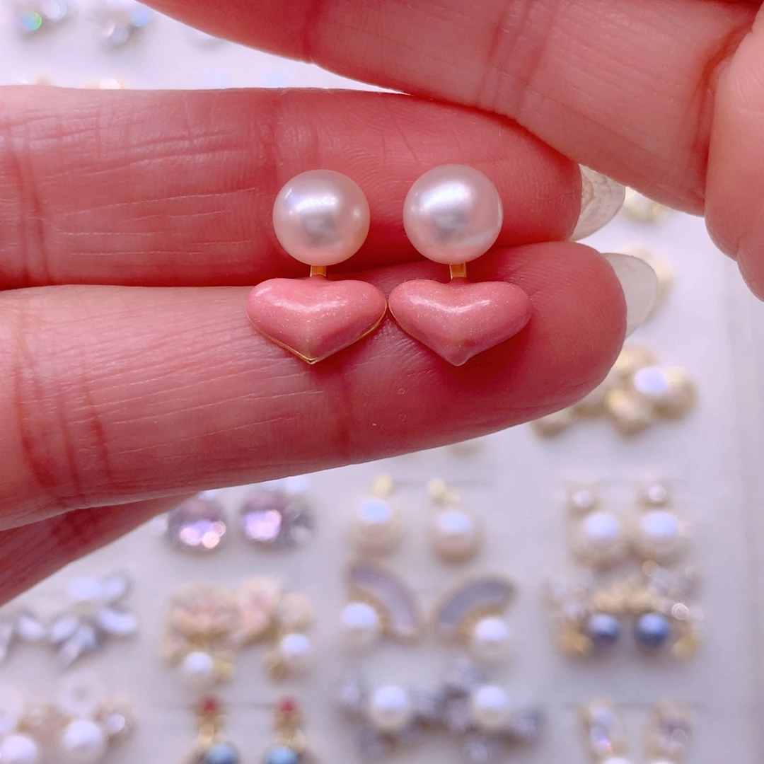 合金耳饰淡水珍珠