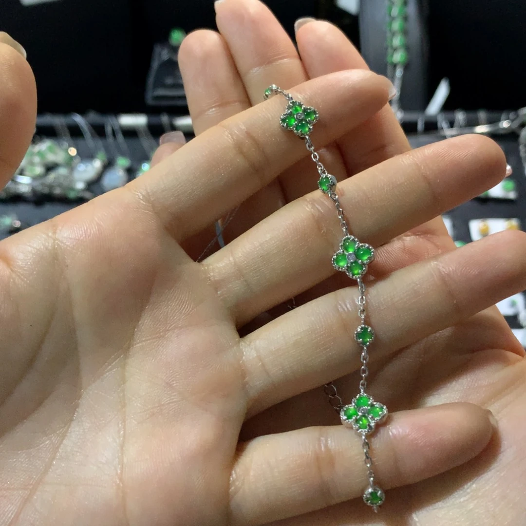 翡翠戒指银S925镶嵌