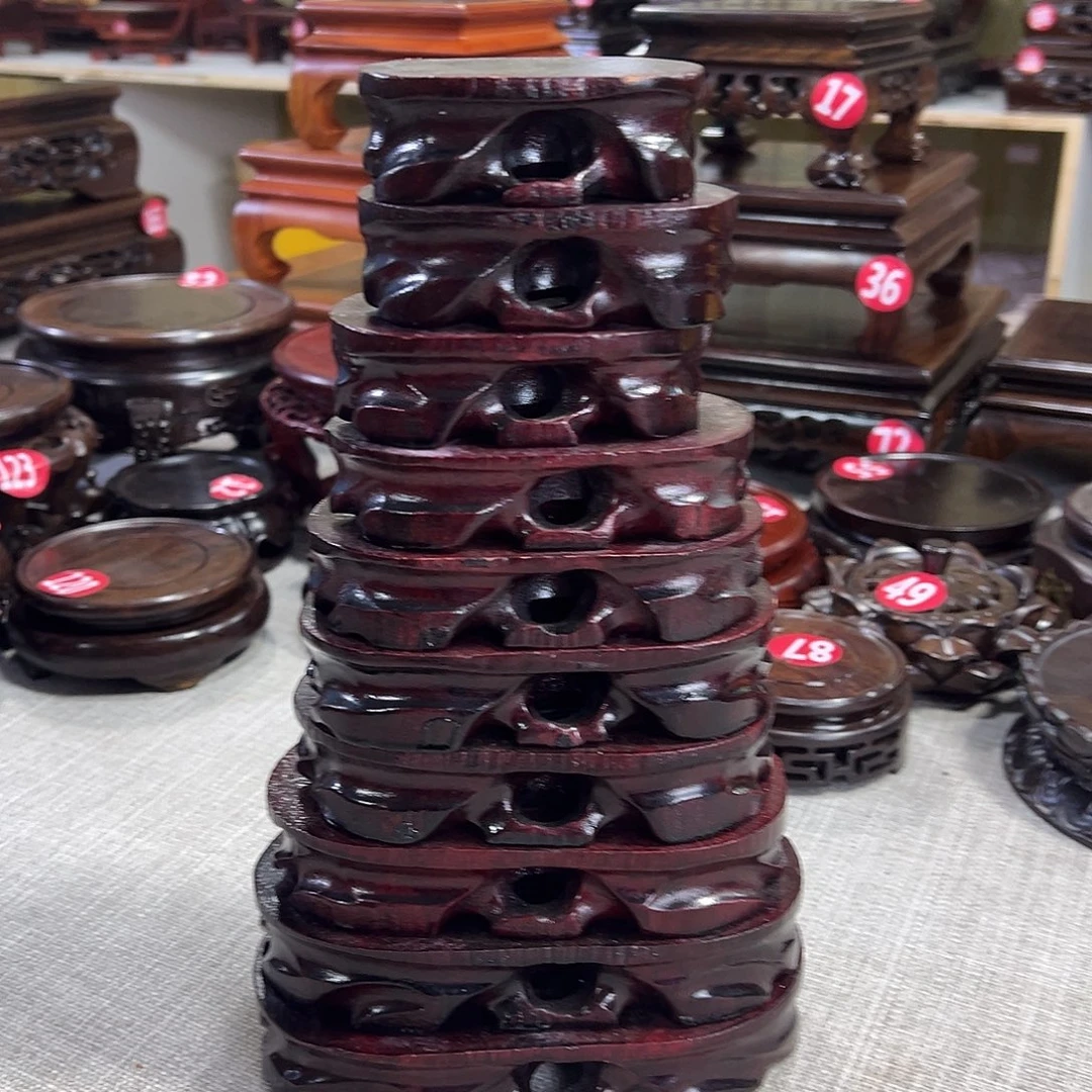 红木底座精雕工艺品
