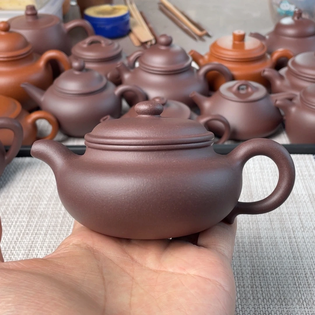 紫砂茶壶半手工老紫泥仿古壶150cc