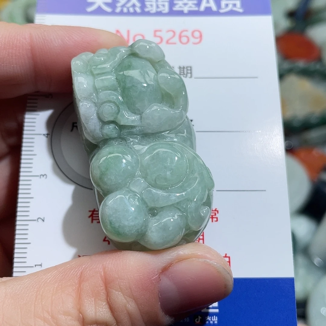 翡翠未镶嵌挂件5269