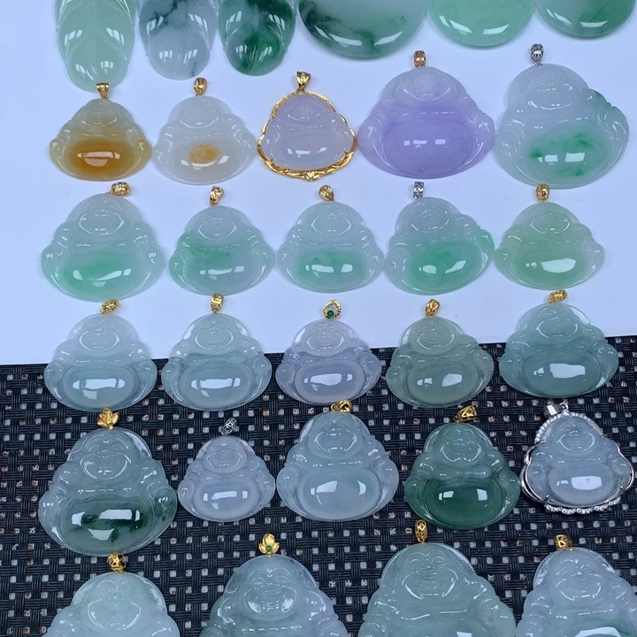 翡翠未镶嵌颈饰天然