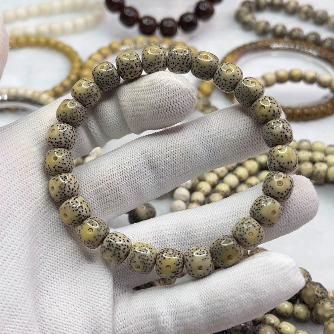 手串星月菩提青花瓷双留白