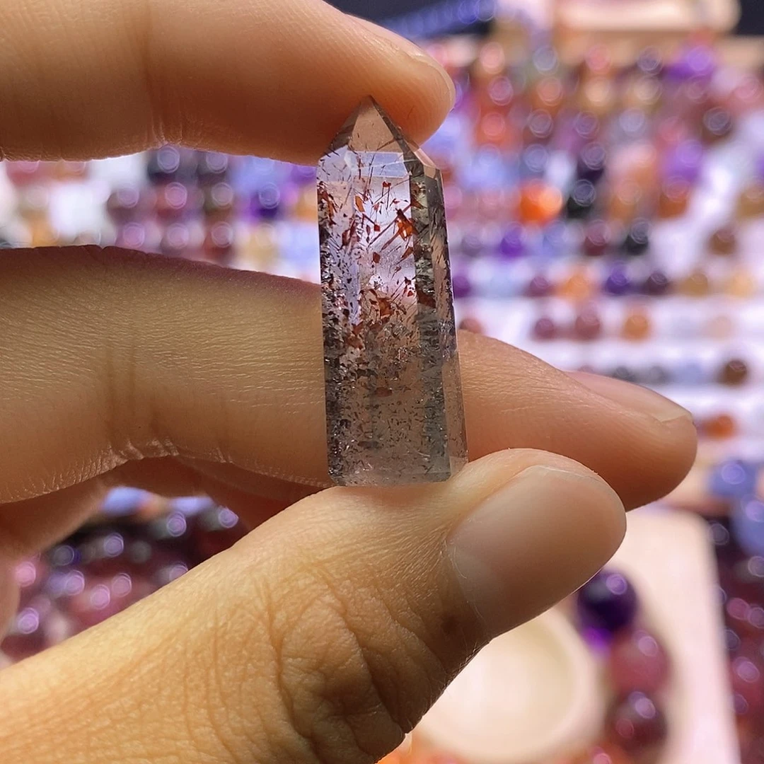 水晶珠宝半成品未镶嵌超七晶柱