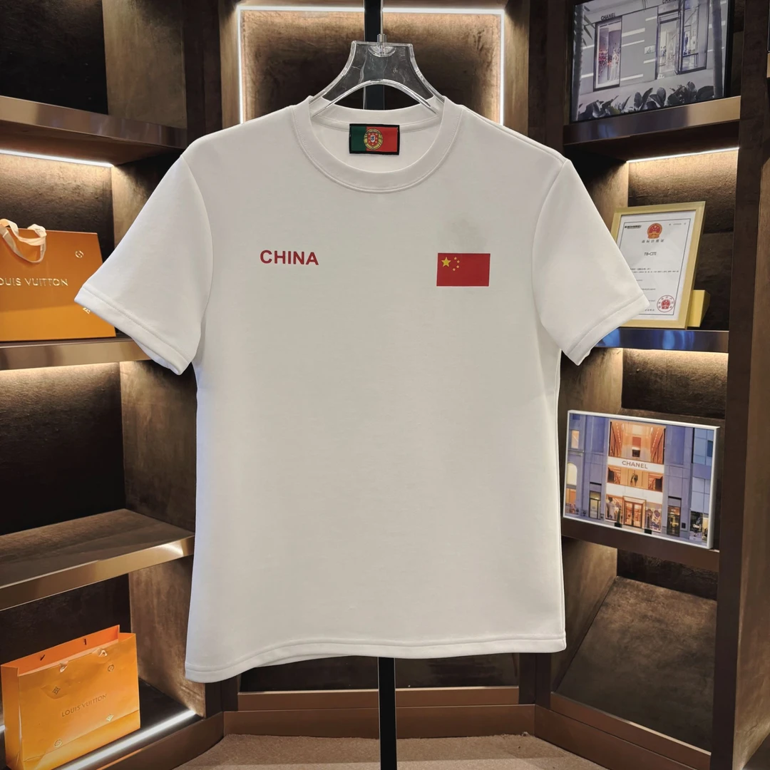 新款男士轻奢时尚潮流修身夏季短袖T恤K67