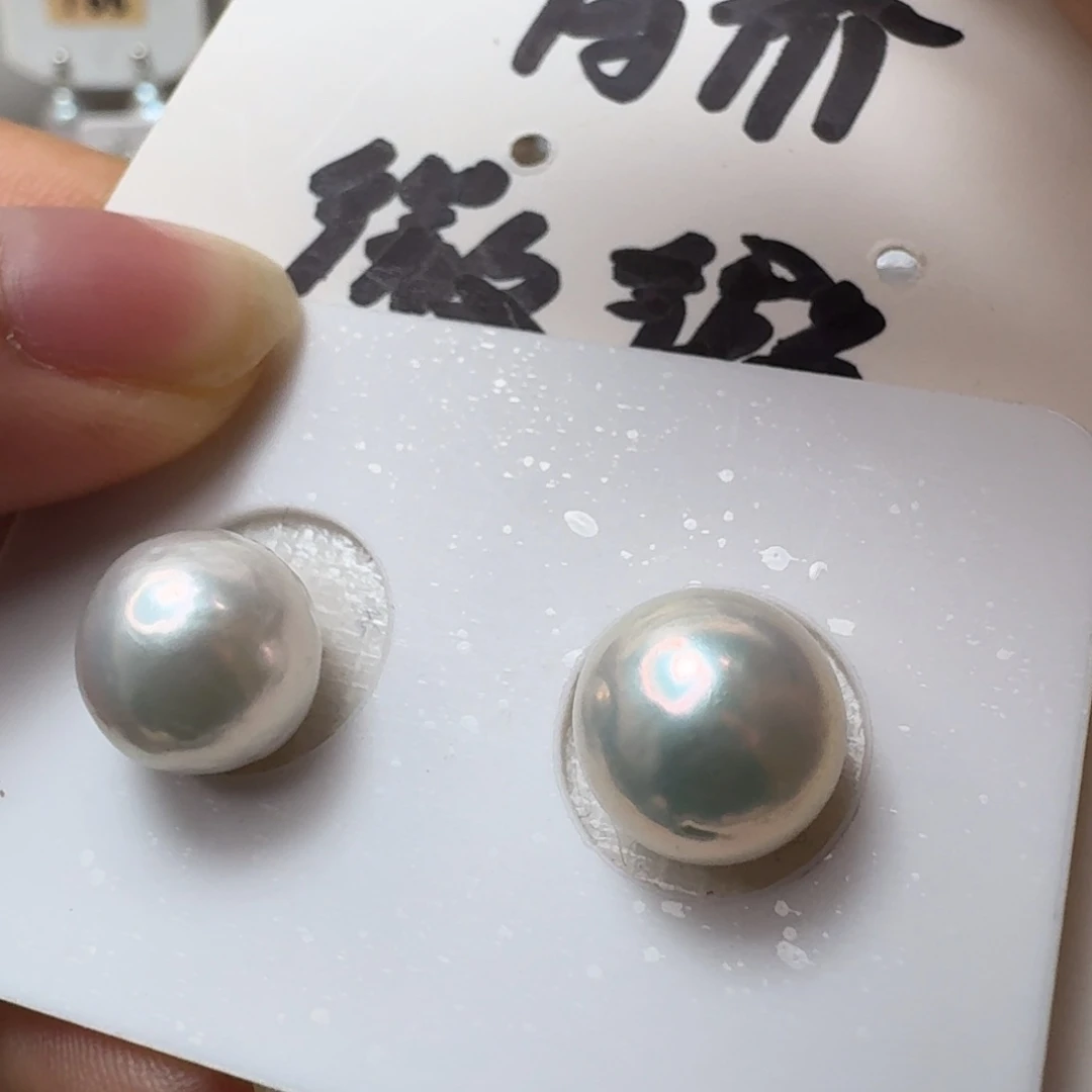 淡水珍珠耳饰银S925镶嵌