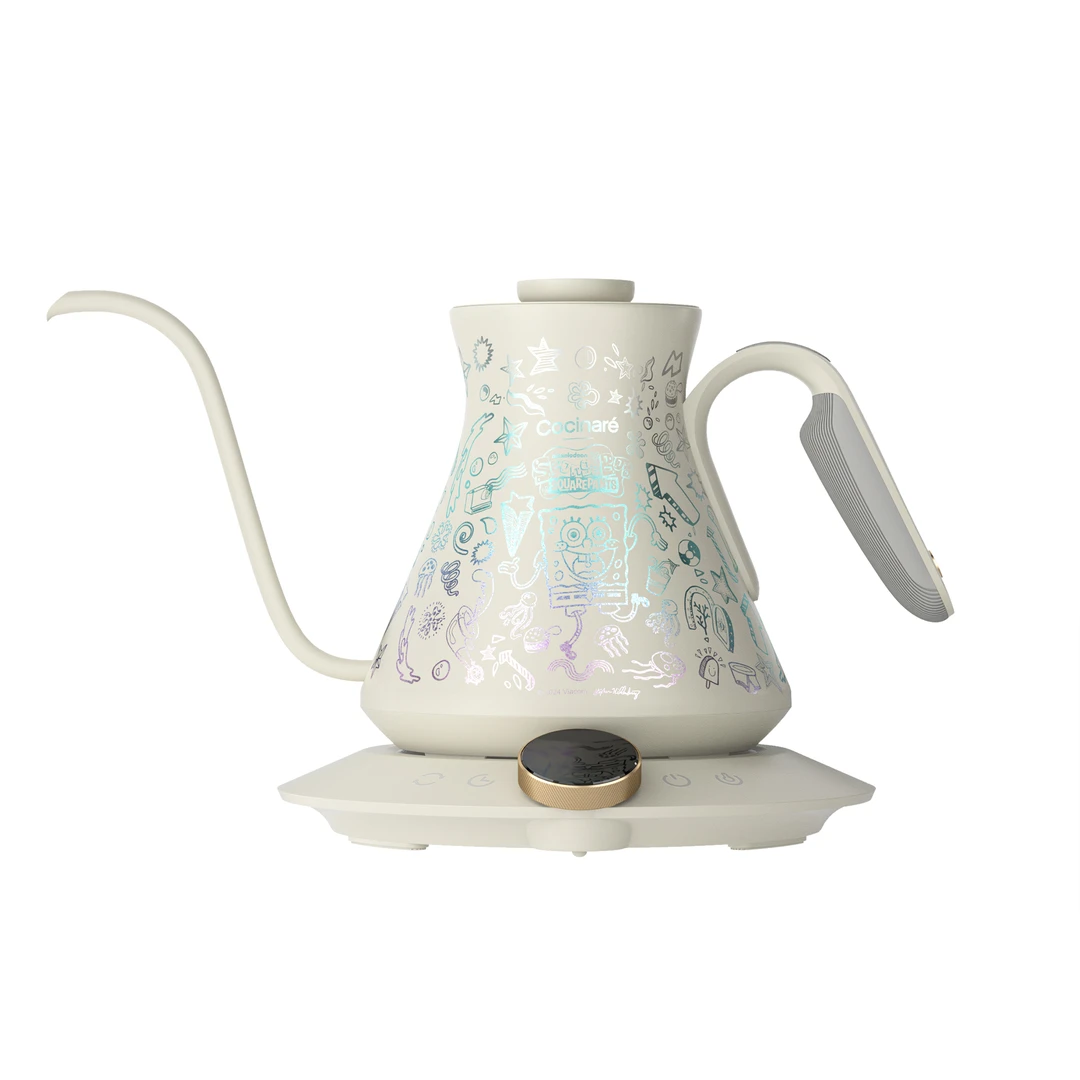 Cocinaré海绵宝宝 M6 PRO 黑白镭射我行我素及时行乐温控壶手冲壶