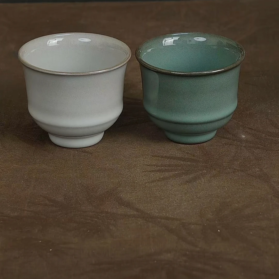 珠子褐手握杯童博闻陶瓷茶杯手工功夫茶具复古品茗杯主人杯