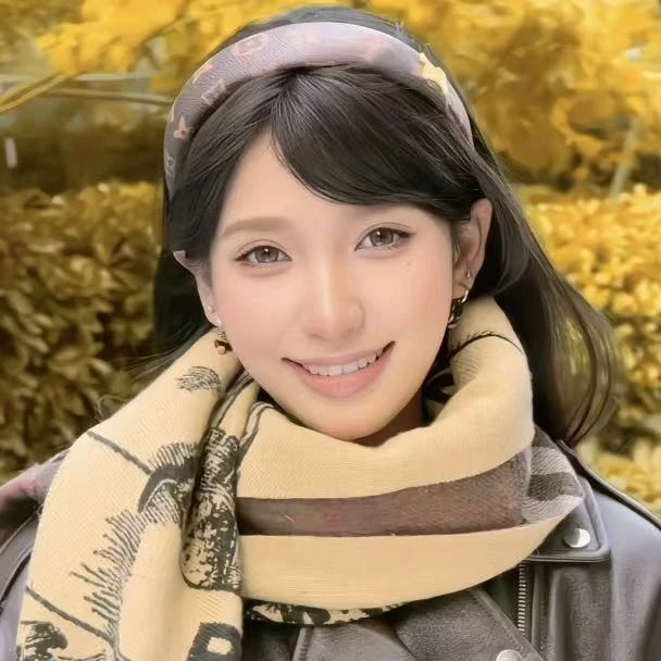 【秋日落叶】秋日高级感撞色围巾