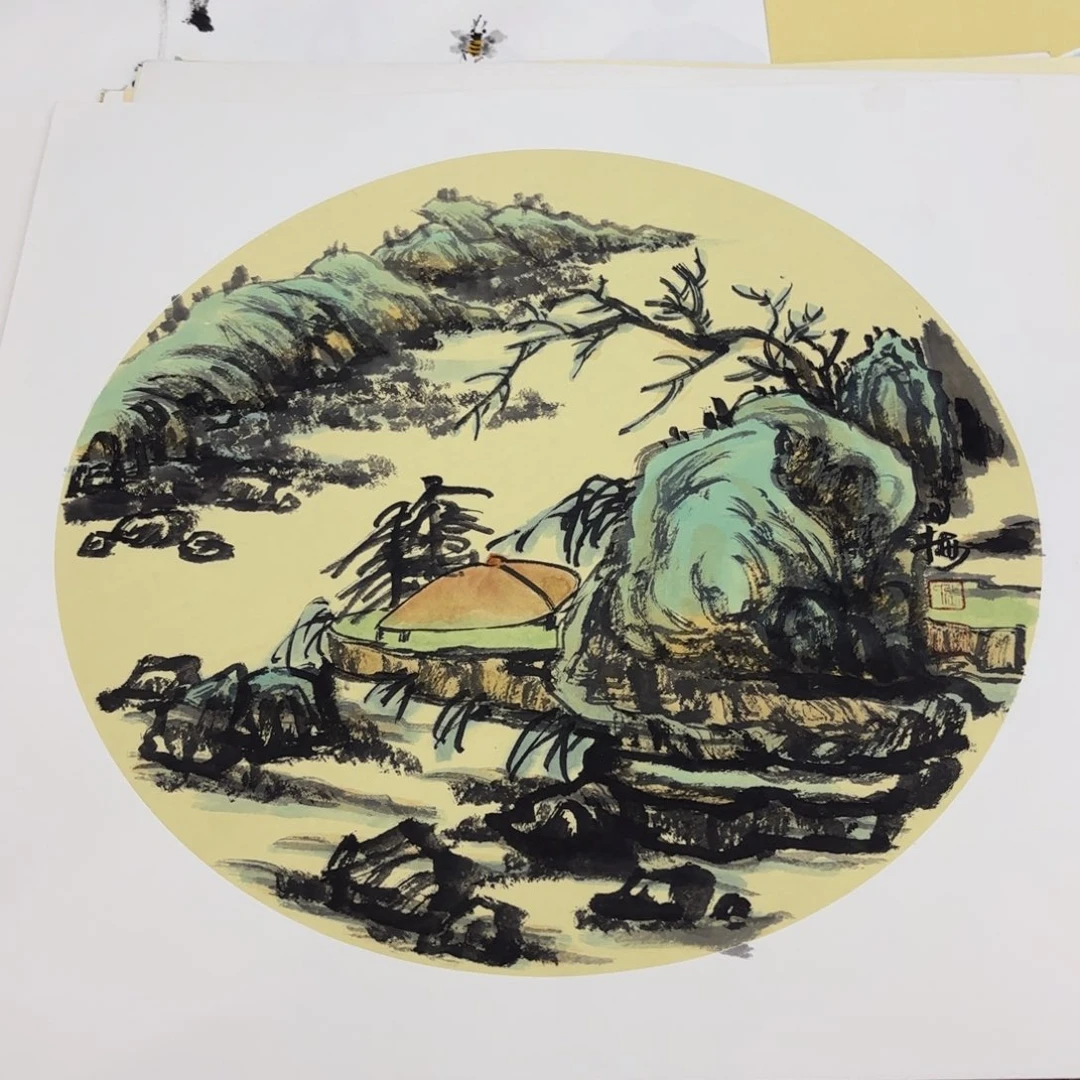 国画50-50斗方卡纸童