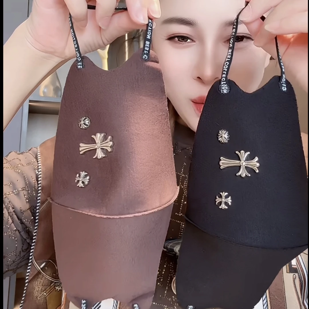 秋冬上新奥代棉克罗心立体保暖口罩女款透气可水洗