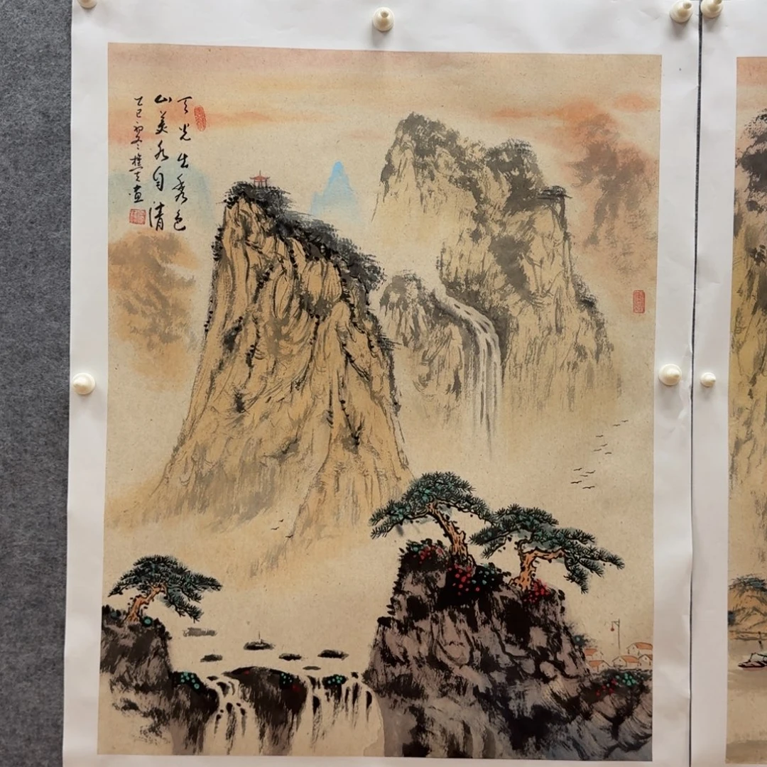 国画96x76刘儒樵作品山水