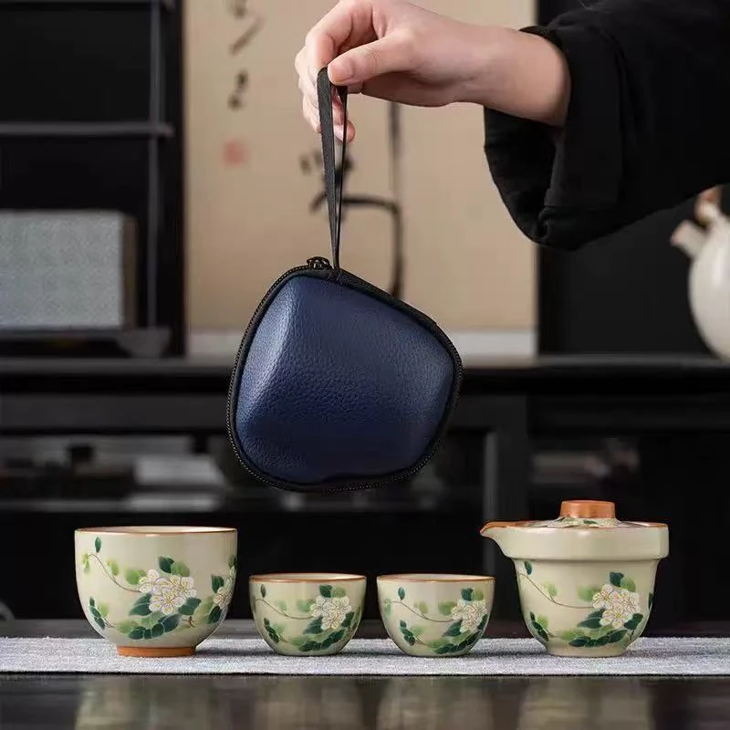 F858-山茶花旅行茶具