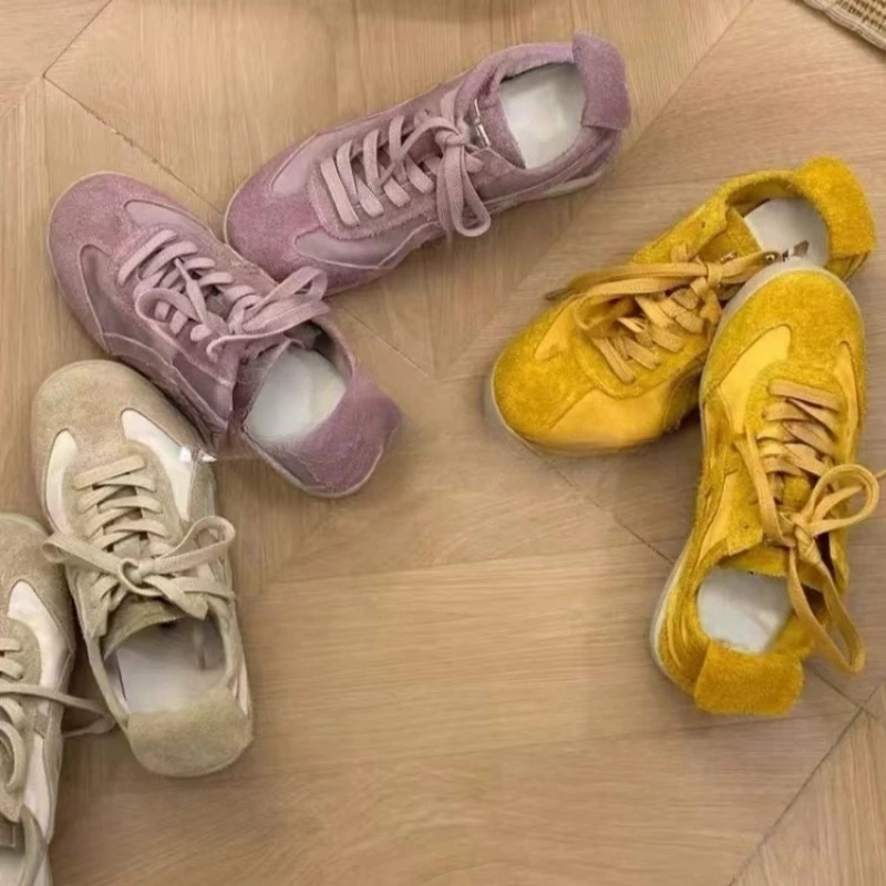 2025新款系带女款休闲鞋德训鞋运动休闲鞋运动鞋时尚脏脏鞋潮鞋