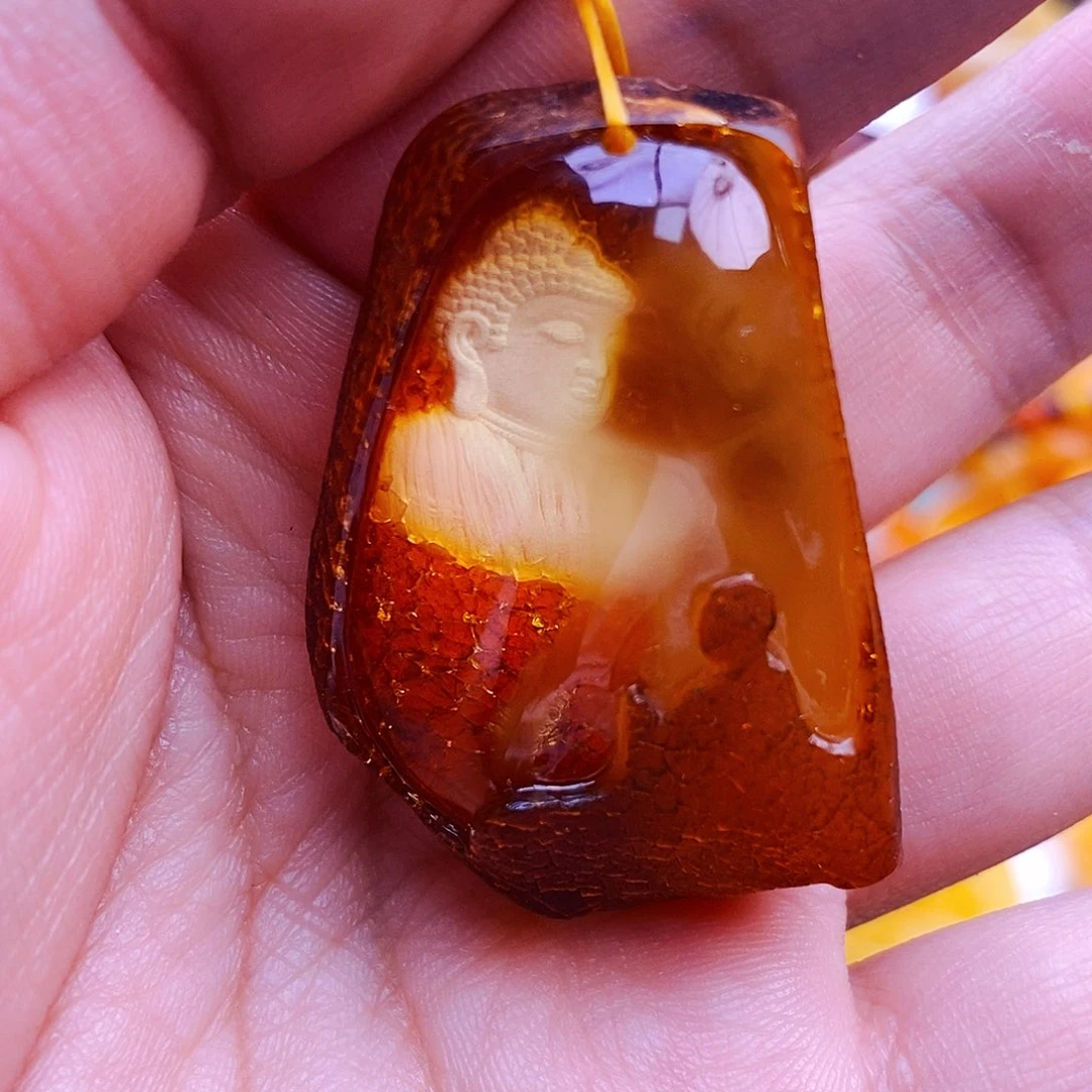 蜜蜡颈饰未镶嵌天然保真假一赔十105