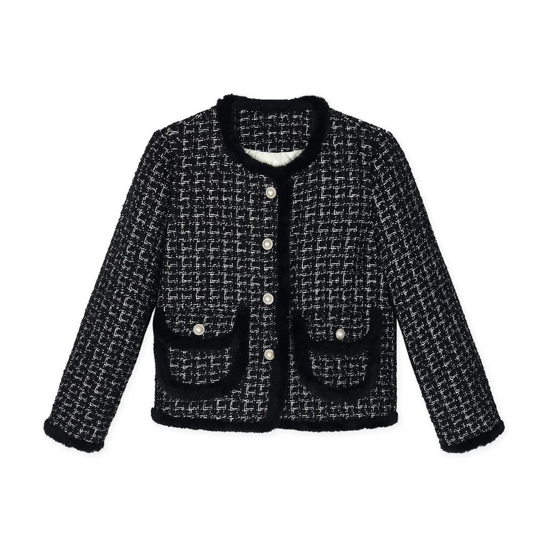 气质优雅小香风羽绒服