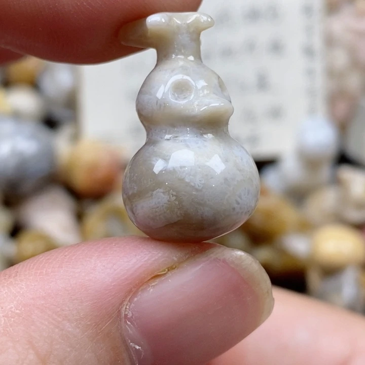 颈饰未镶嵌硅化珊瑚（珊瑚玉）小