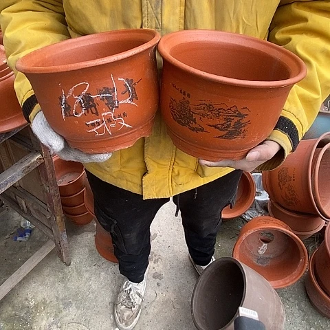 紫砂中国宜兴紫砂花盆