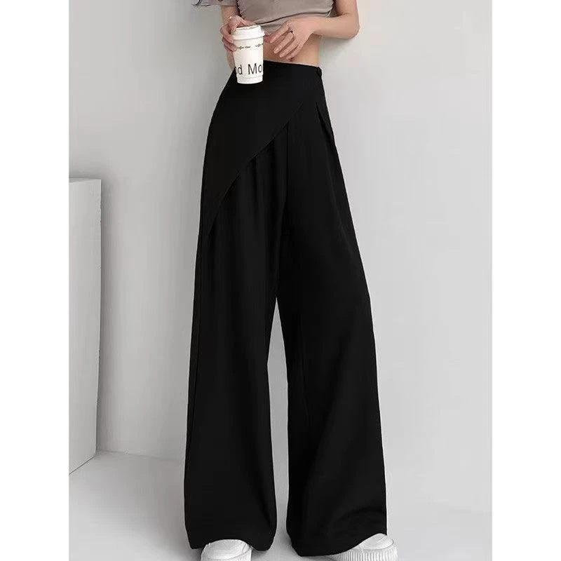 欧货洋气韩系百搭西装裤女2024春款阔腿显瘦高级感新款后妈裤