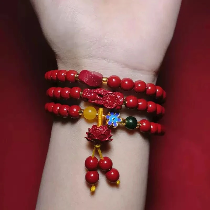 天然辰砂HSMY-1077手串（无礼盒）