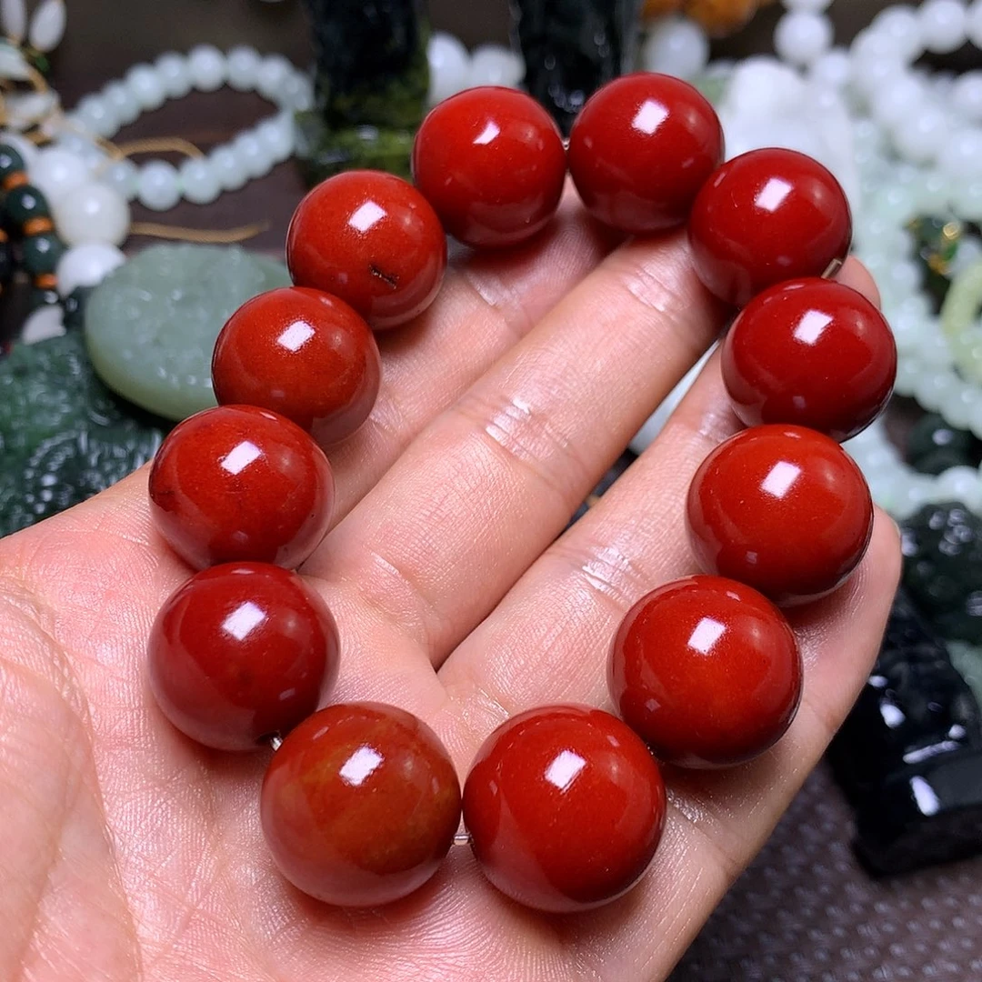 【闪购商品】石英质玉（金丝玉）手链未镶嵌