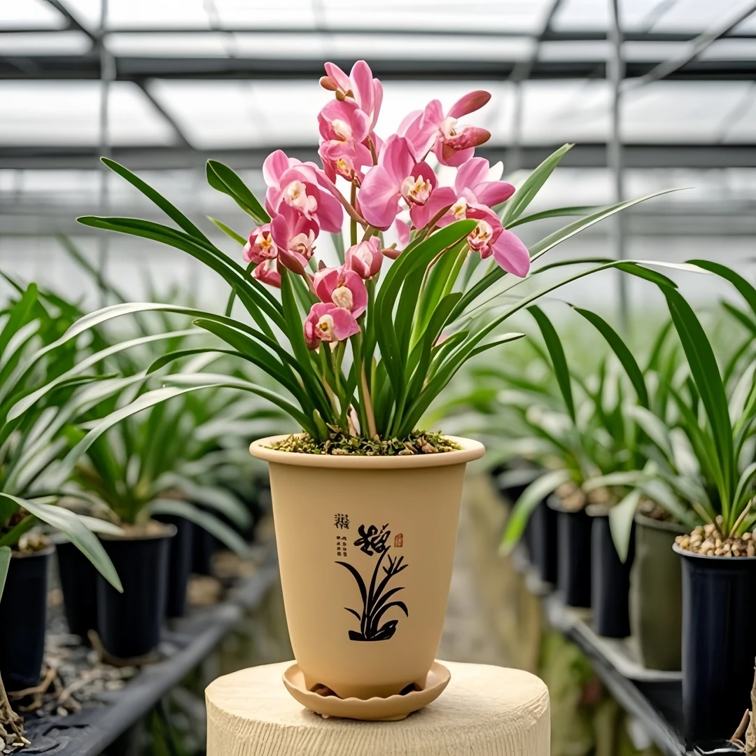 【蕙兰红宝石】蕙兰兰花懒人室内客厅建兰绿植花卉大花盆栽墨兰