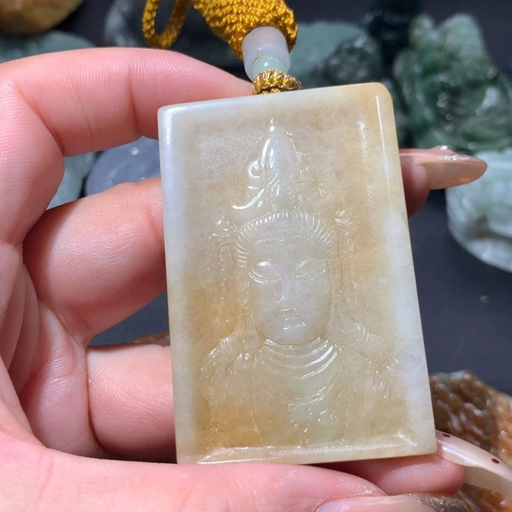 翡翠未镶嵌颈饰保真天然A货翡翠