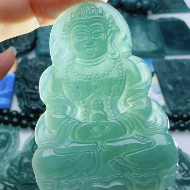 翡翠未镶嵌颈饰多样性发货天然A货翡翠