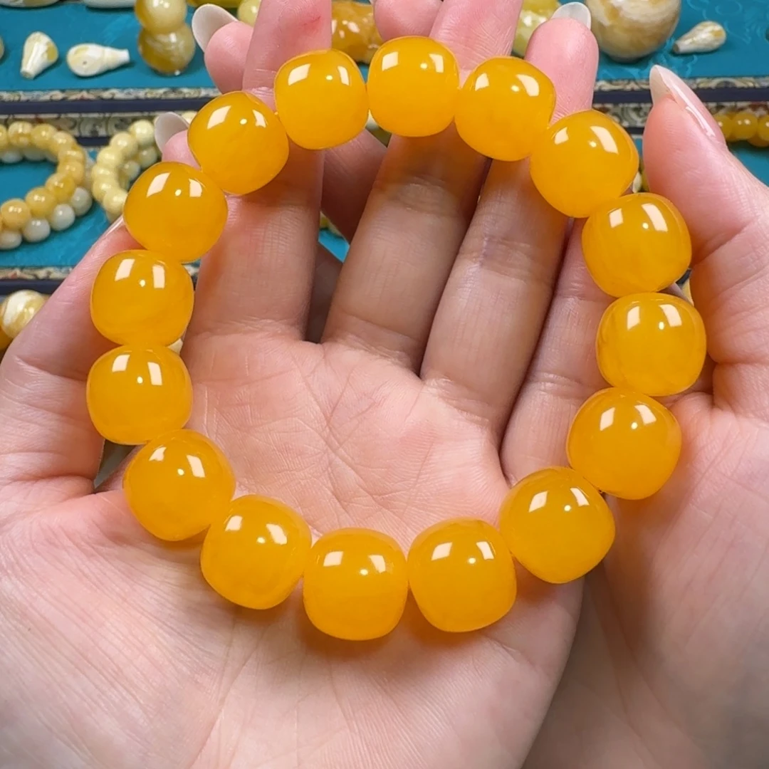 琥珀未镶嵌手链同料