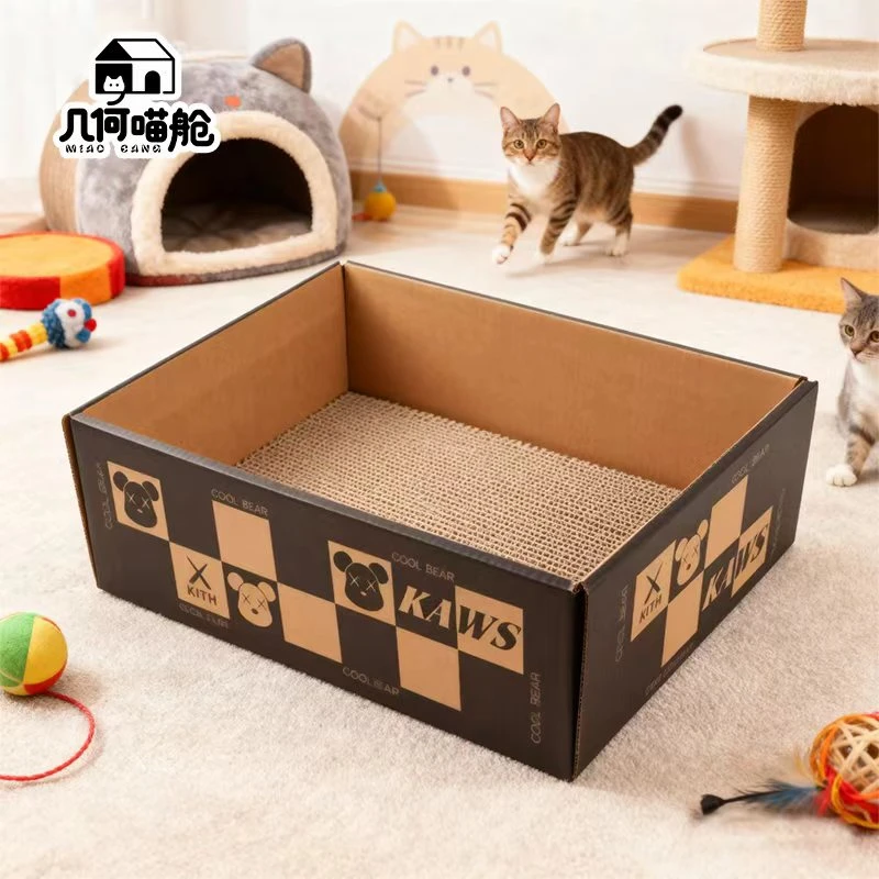猫砂盆猫窝耐磨一体猫抓板环保瓦楞纸猫屋外出旅行装
